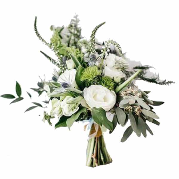 Hand Tied White Bridal Bouquet
