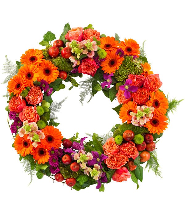 Orange & Purple Wreath