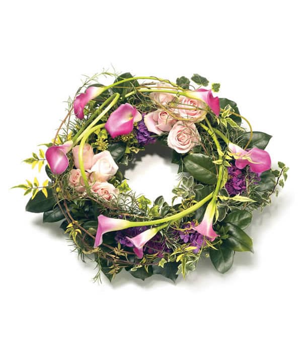 Pink Calla Lily Wreath
